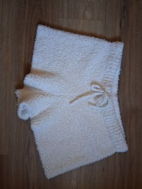 aerie Cream Sherpa Lounge Shorts